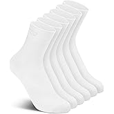 wernies Womens Crew Socks 6 Pairs - Lightweight Thin Casual Calf Socks