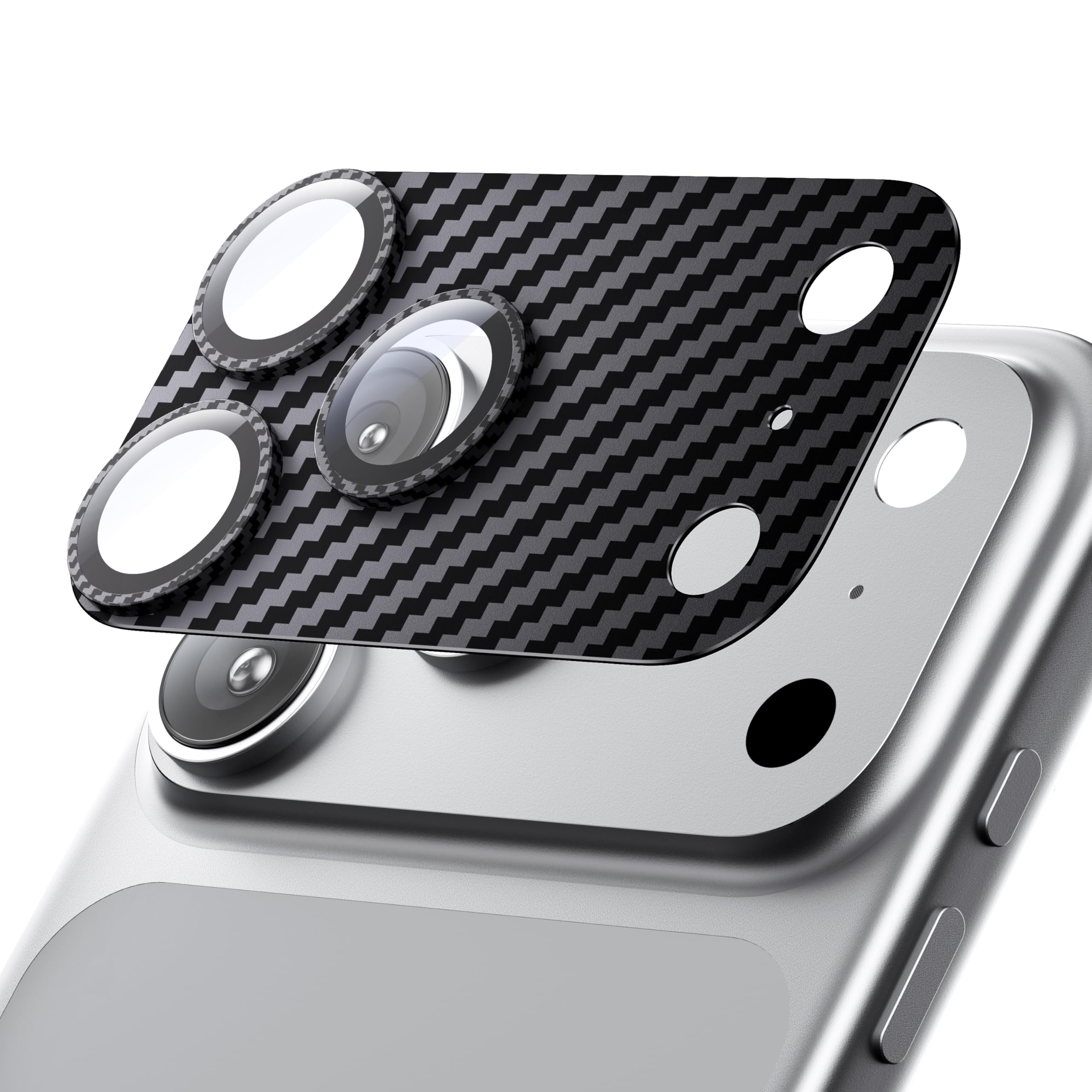 Photo 1 of Hoerrye for iPhone 17 Pro Max Camera Lens Protector - [12FT Shatterproof Military Grade] [Strong Adsorption] Metal 9H+ Tempered Glass Camera Screen Full Cover Case Friendly,Carbon Fiber