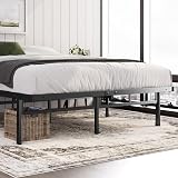 Zinus Justin Double Bed Frame 4ft6 135 x 190 cm Steel Slat Support Black view 9