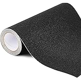 Watersay 16 Inch x 20 ft Widen Anti Slip Tape, Outdoor Non Skid Traction Tape, Waterproof Durable, Grip and Friction Tread Strips Abrasive Adhesive for Road Deck Boat Skateboards Scooters, Black