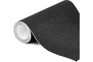 Watersay Anti Slip Traction Tape 16 Inch x 20 ft Widen Waterproof Non Skid Tape Durable Grip and Friction Stair Non Slip Strips Abrasive Adhesive for Stairs Tread Steps Ramp Outdoor Indoor (Black)