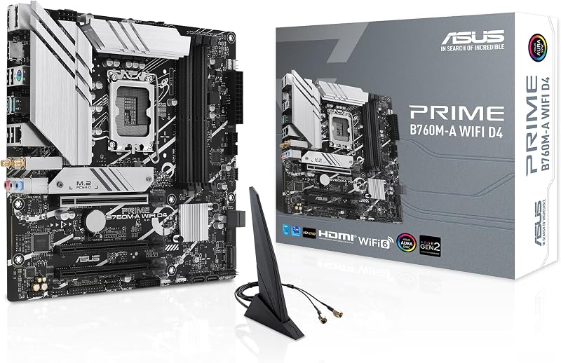 ASUS PRIME B760M-A WiFi D4 LGA 1700 Micro ATX Motherboard