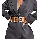 XZQTIVE Women Wide Elastic Belts for Dress Fashion Stretchy Waist Belts for Ladies with Gold Buckle