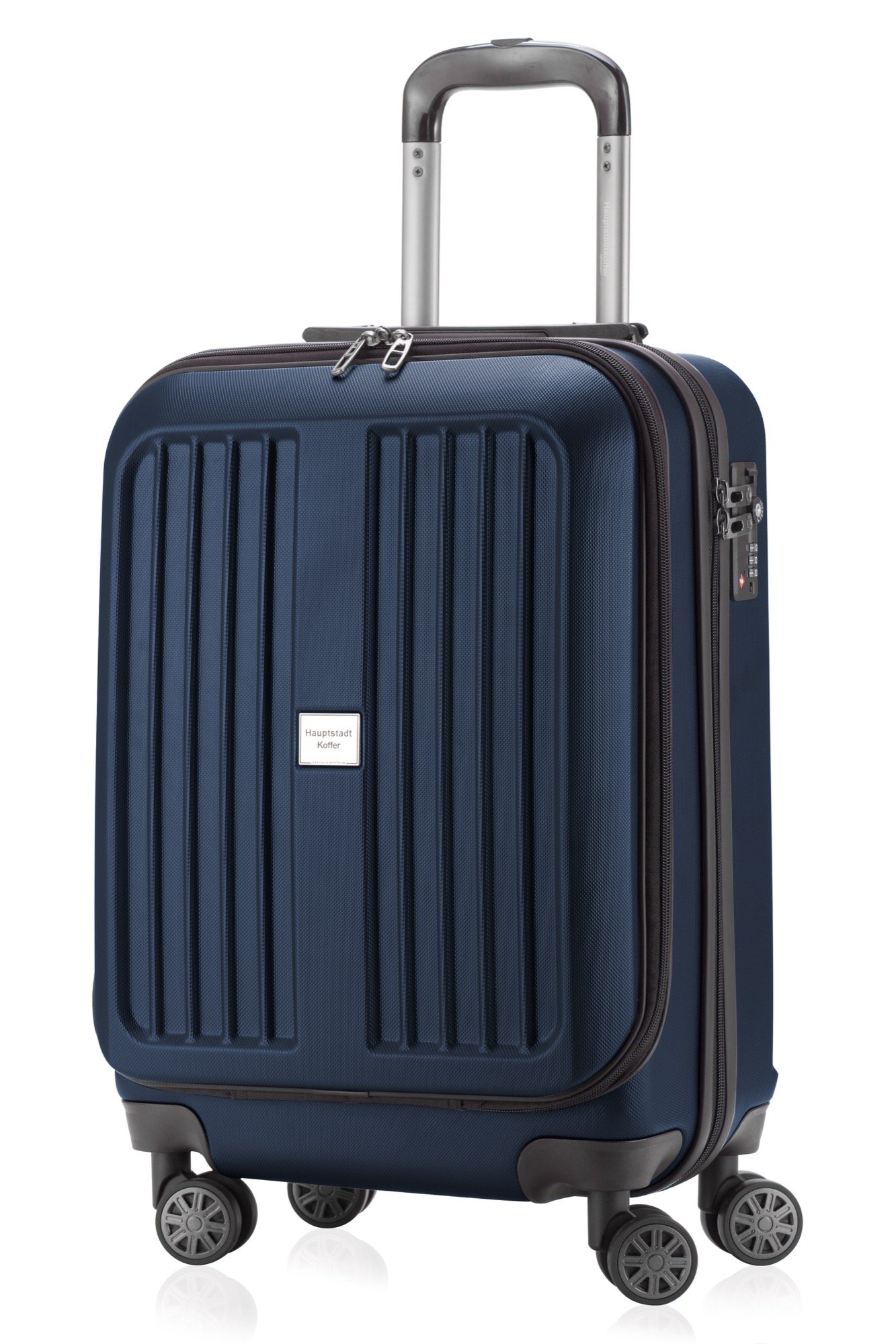 HAUPTSTADTKOFFER® "Xberg" - Set or Single Hard-Side Luggage in Different Sizes and Colors (42l, 90l and 126l) - Matt - TSA Lock (No Key) (42 liters, Dark Blue)
