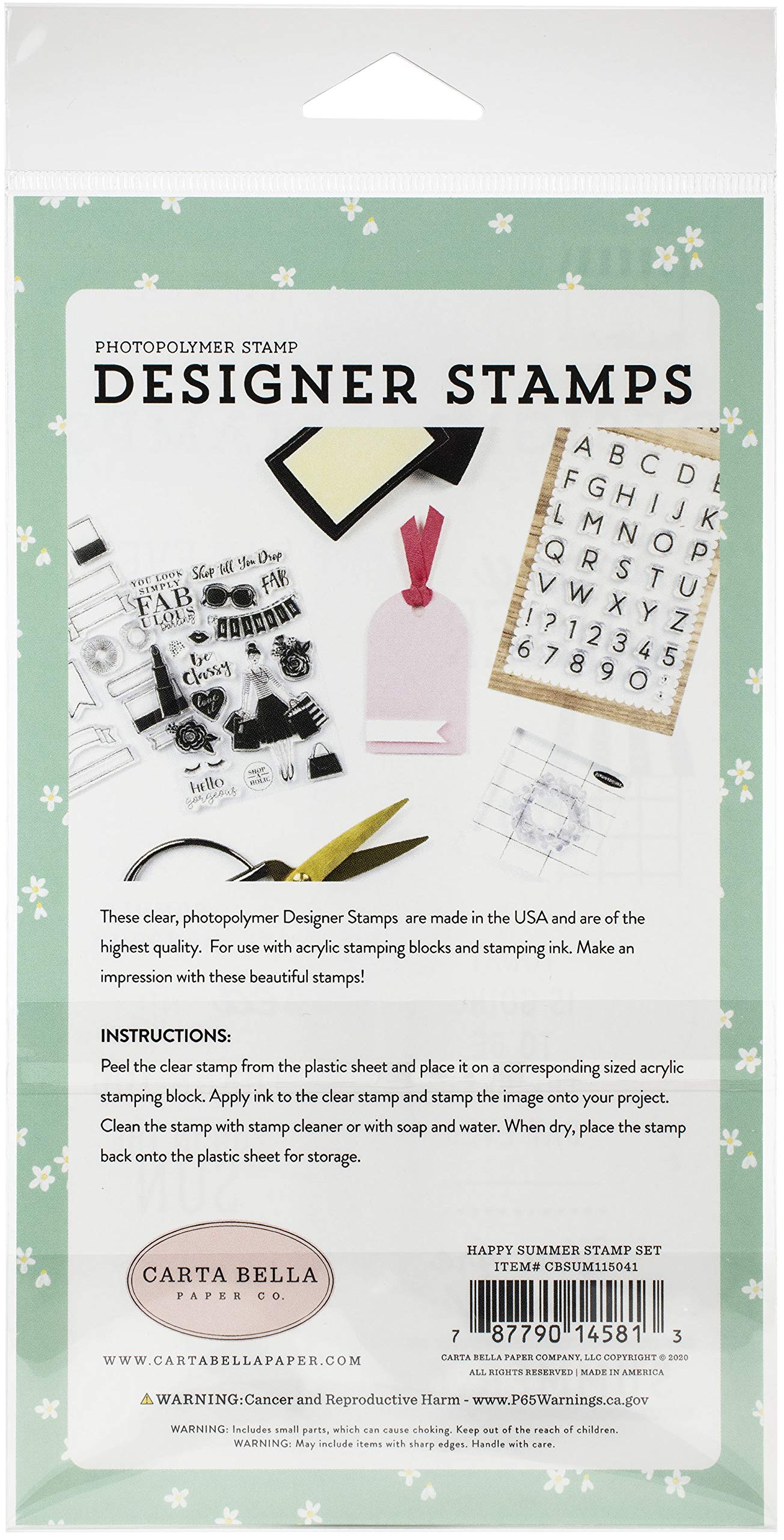 Carta Bella MKT Stamps HPY, Happy Summer, Summer Market, One Size