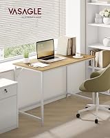 VASAGLE Computer Desk 120x60 cm Heather Greige Ink Black LWD039B02 view 2