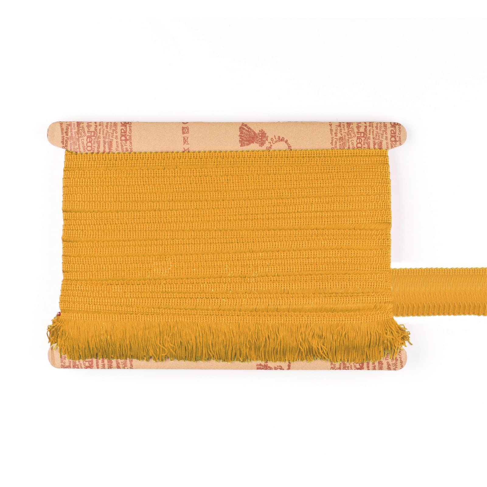 TEXTEX = Cuquillo Fringe for Sewing Flamenco and Sevillana. Composition Rayon 100%. Length of 5 cm. 5m Pieces. (Gold)