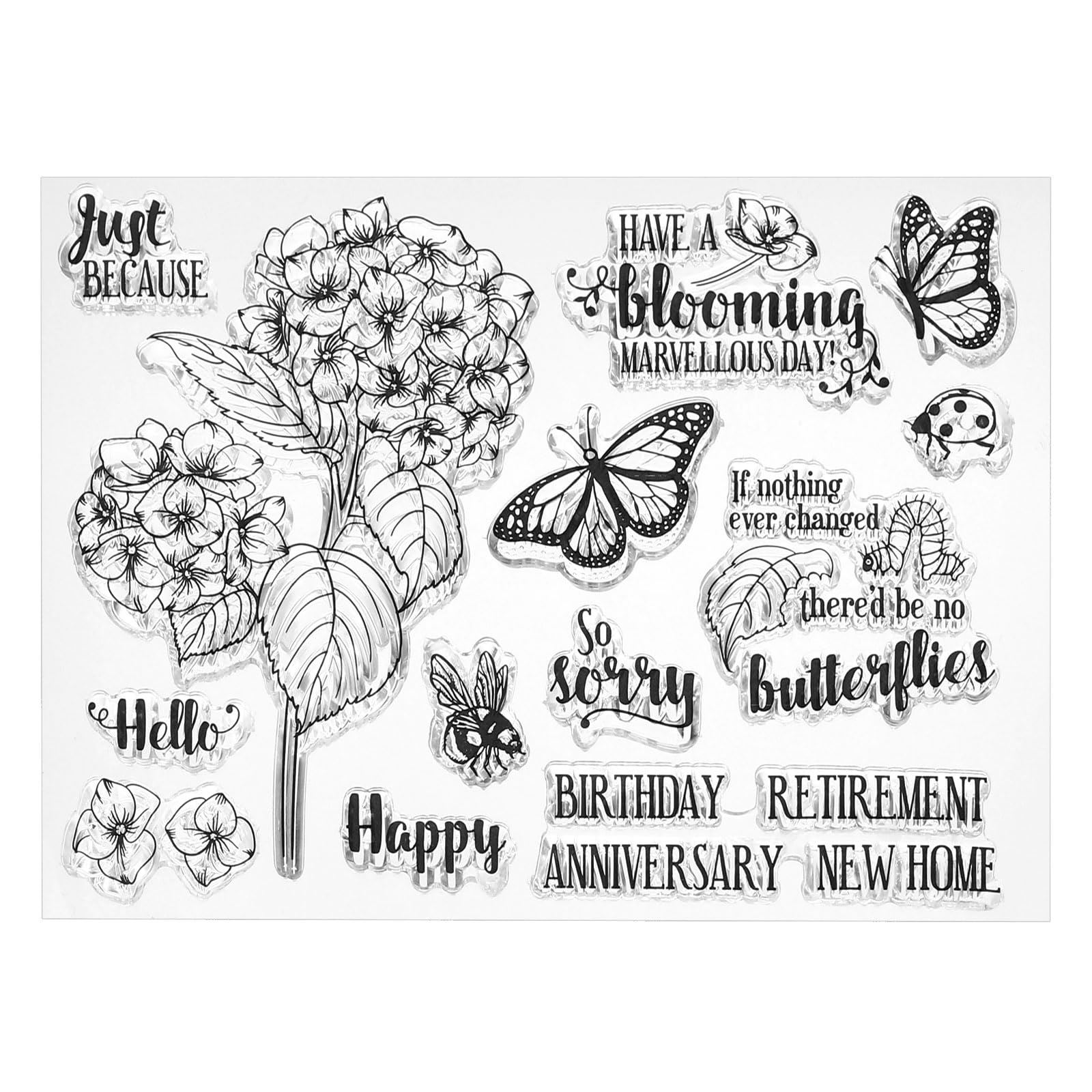 PATIKIL Transparent Silicone Stamps, 1 Pcs T1222 Spring Flowers Clear Stamps for Card Making Decoration DIY Scrapbooking Embossing Album Decor Craft, Clear