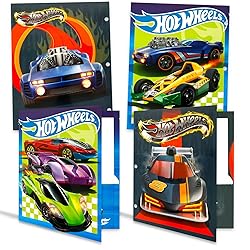 Hot Wheels Folder Set - Bundle with 4 Laminated