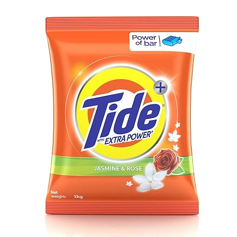 Tide Plus with Extra Power Jasmine and Rose Detergent Washing Powder-1 kg