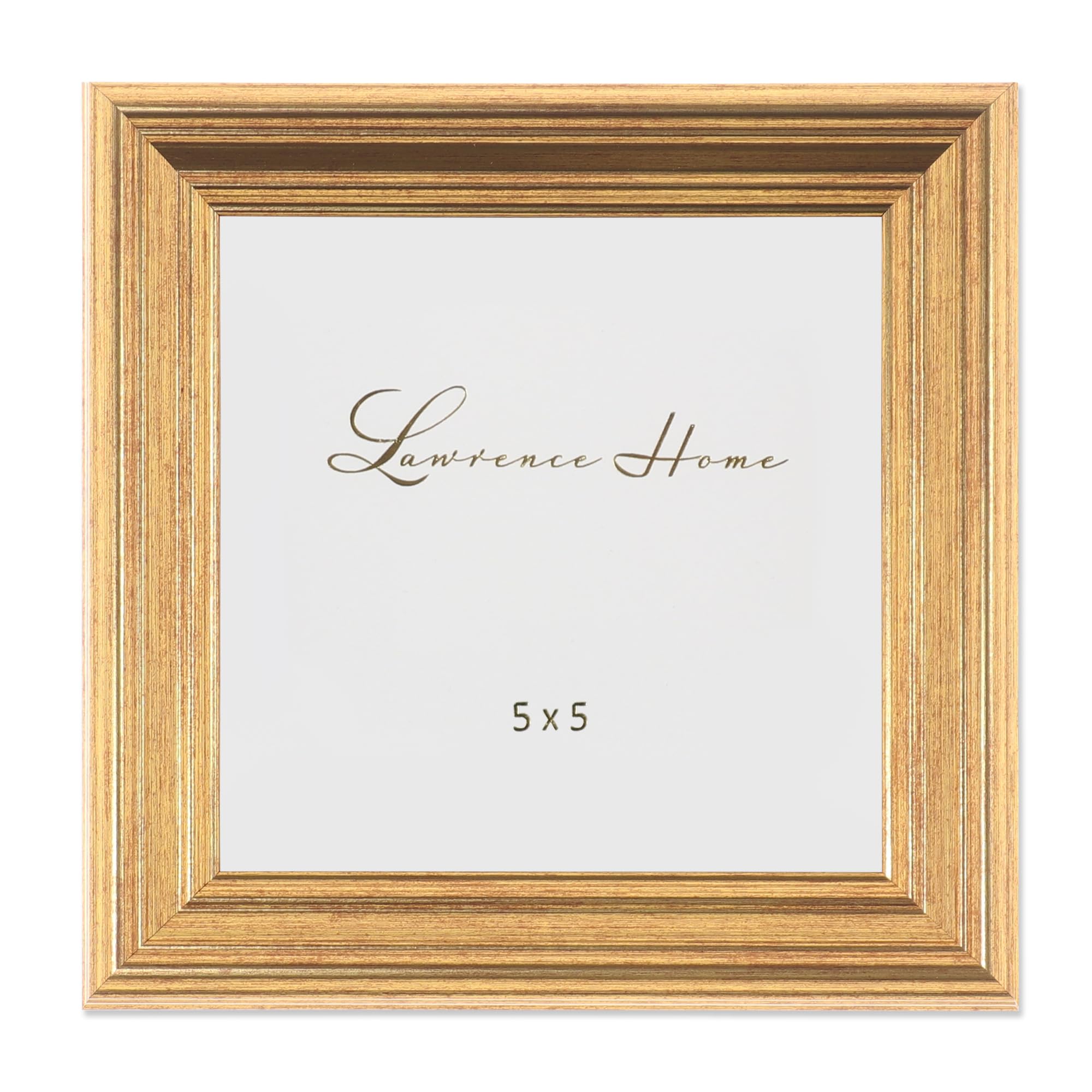 Lawrence Frames 5" L x 5" W Sutter Burnished Gold Picture Frame — image 1