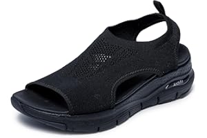 Skechers Women's Arch Fit - City Catch Womens Knit Slip-On Sandals
