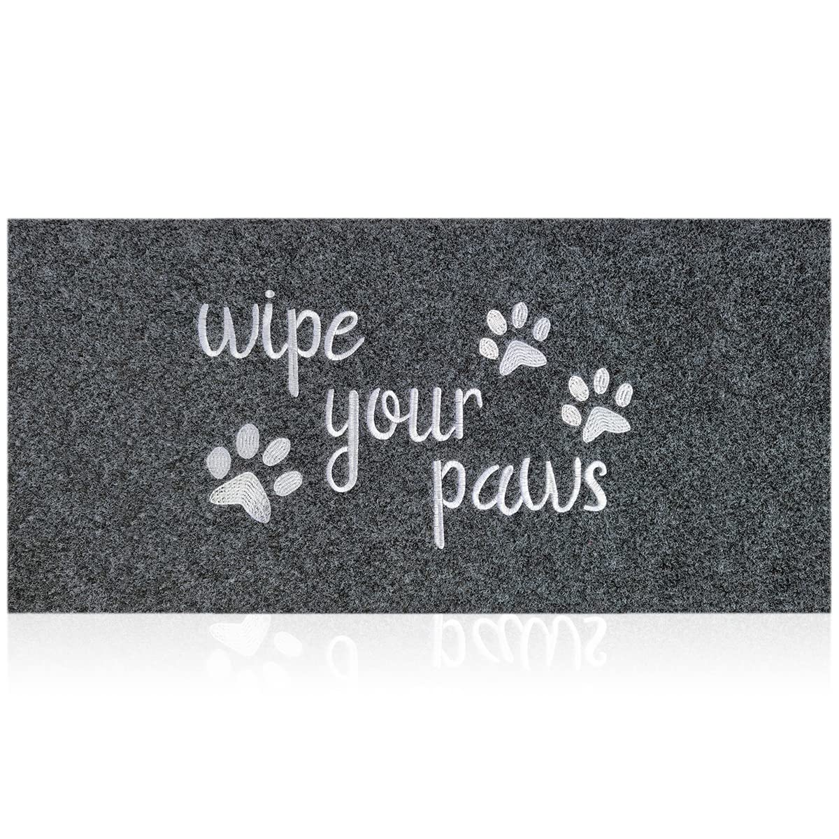 HLFMVWE Large Welcome Mats Funny Text Dog Door Mat Do Not Knock We Know You're Here Doormat with Rubber for Outside Entryway Mat for Back Front Door Entrance Doormat Grey 120x 45 cm