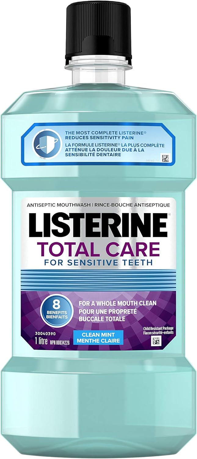 Listerine Antibacterial Total care sensitive Mouthwash, 1 Litre Amazon