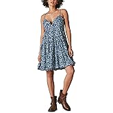 Lucky Brand Womens Lucky Brand Women's Printed Button Front Tiered Mini Dress