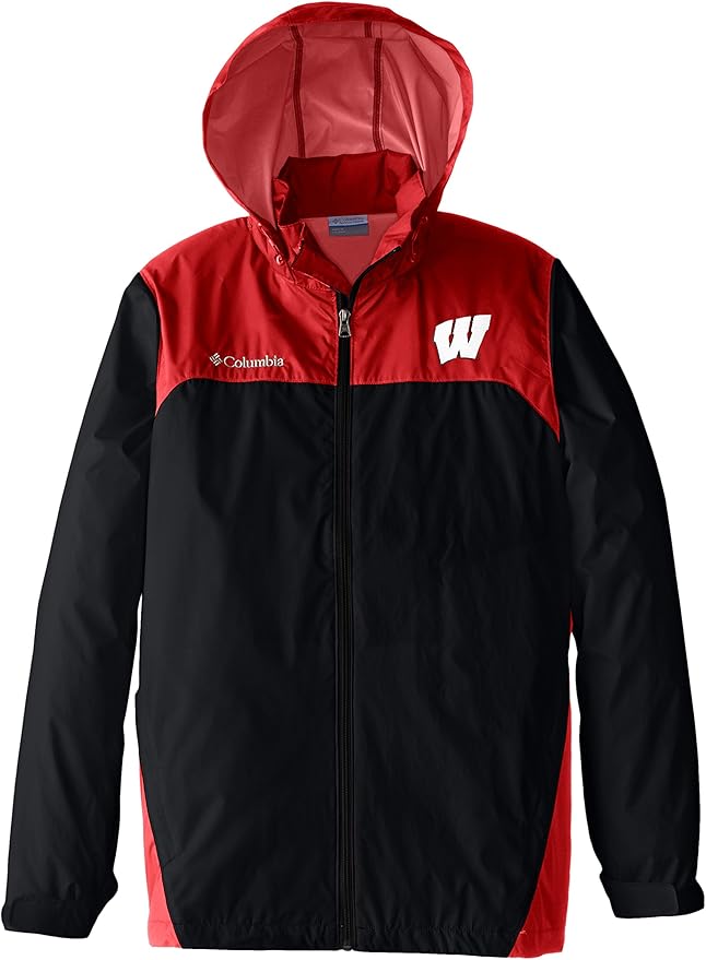 Amazon.com : NCAA Wisconsin Badgers Collegiate Glennaker Lake Rain Jacket, Black/Bright Red 