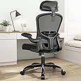 FelixKing Office Chair Ergonomic Desk Chair with Headrest, High Back Computer with Adjustable Lumbar Support and Wheels,Executive Swivel Comfy with flip-up Armrests for Home Office