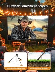 Projector Screen with Stand - 100" Indoor/Outdoor