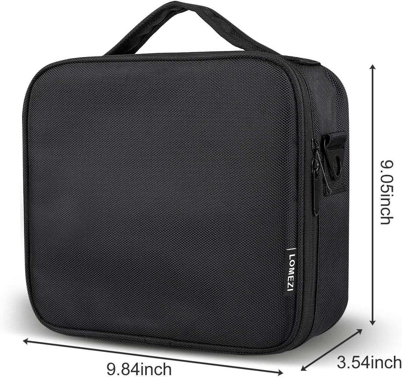 Travel Makeup Train Case LOMEZI,Makeup Cosmetic Case Organizer Portable Artist Storage Bag with Adjustable Dividers for Cosmetics Makeup Brushes Toiletry Jewelry Digital Accessories