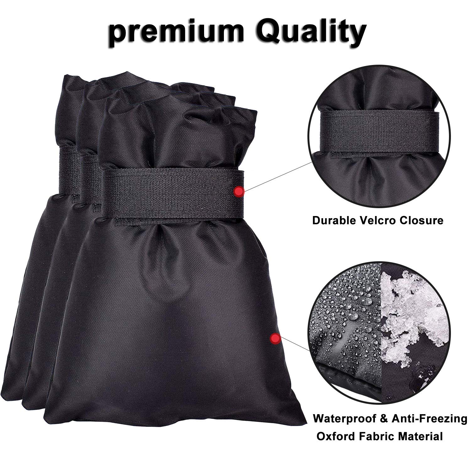 Serendipper Outdoor Faucet Covers Protector, Faucet Socks for Winter, 8.66\'\'x 6.3\'\', 210D Oxford Reusable Faucet Insulation, 3 Pack