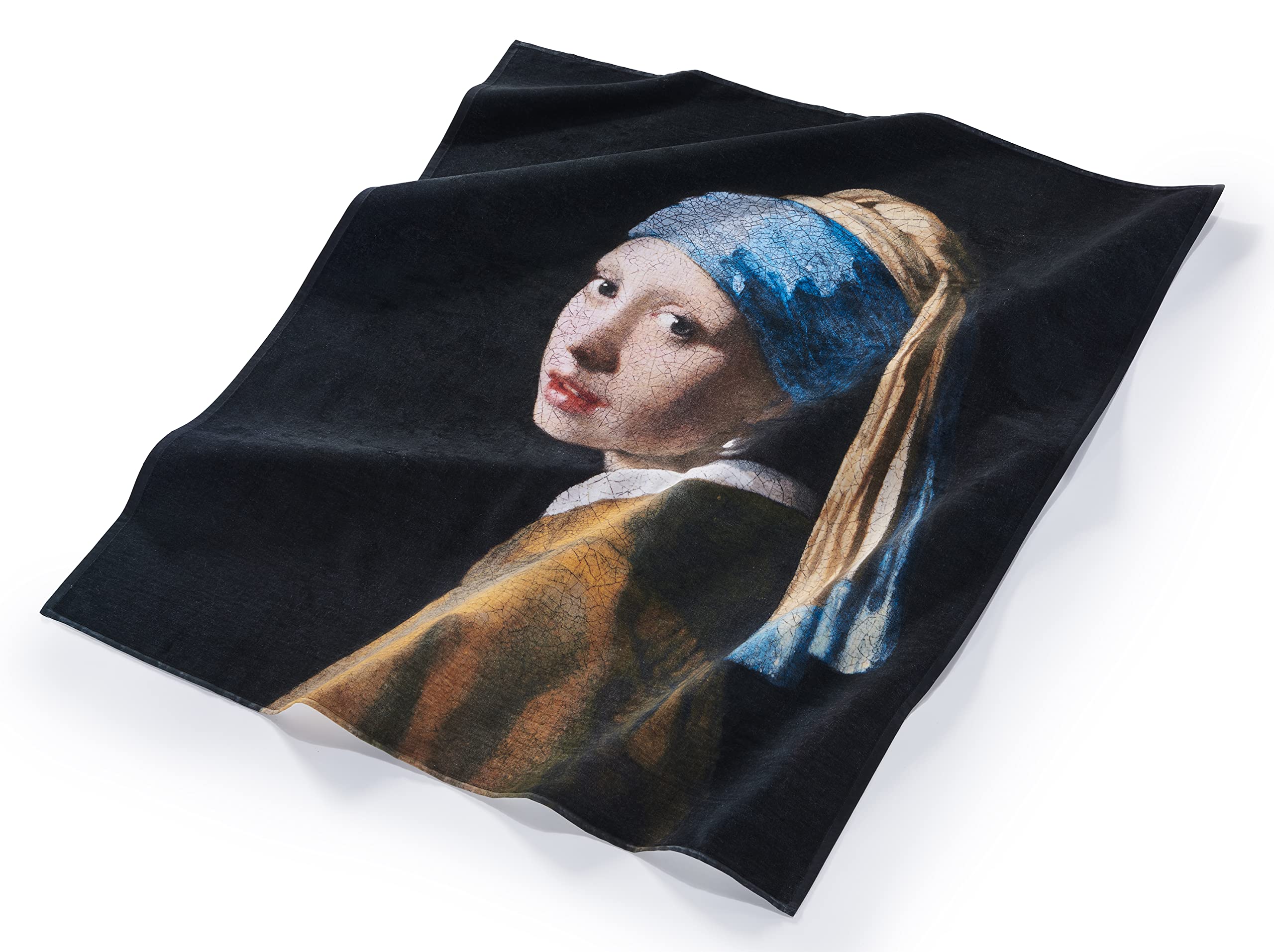 Musearta BT-JV-GE-V424283 Unisex Beach Towel with Girl with a Pearl Earring by Artist Johannes Vermeer Made of Cotton 144 x 180 cm