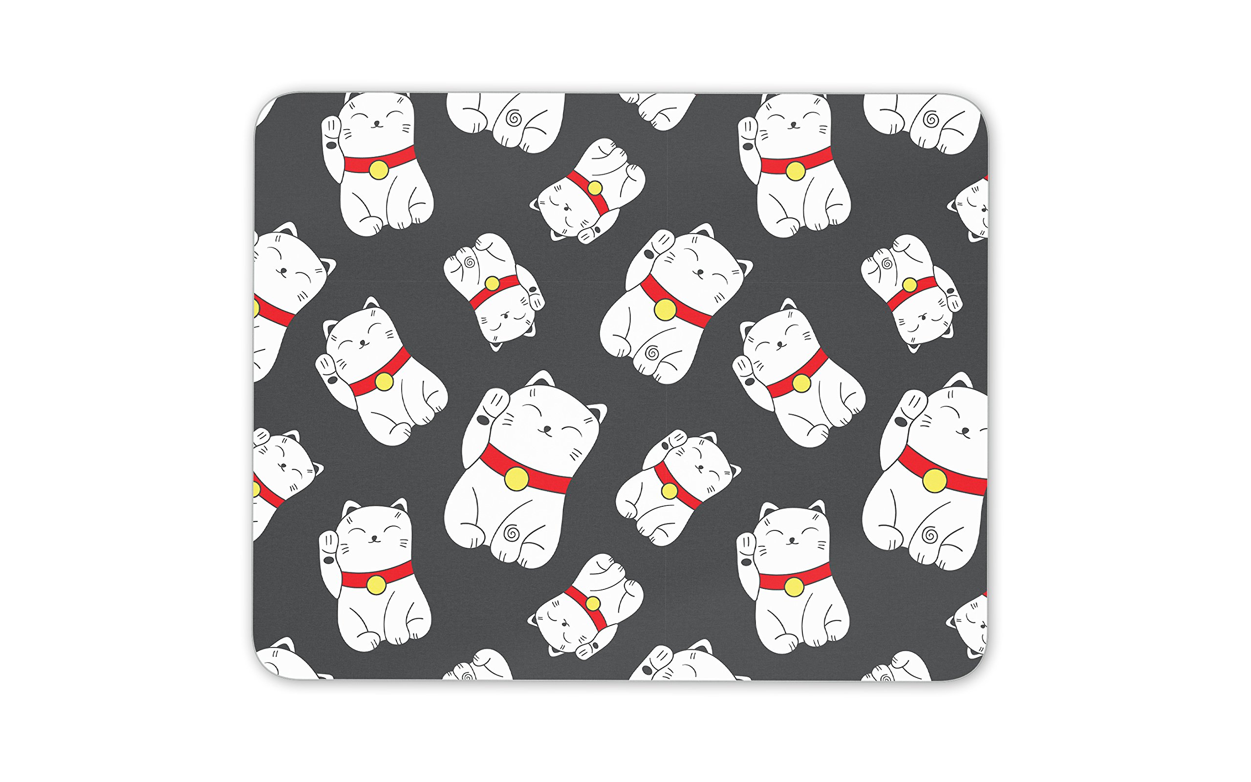 Destination Vinyl Ltd Lucky Cat Mouse Mat Pad - Chinese Japanese Asian Charm PC Computer #8410