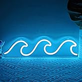 Wave Neon Sign Dimmable Ocean Wave Neon Light for Wall Decor Led Ocean Wave Light Up Sign Decor for Bedroom, Living Room, Window, Sea Beach Party Decoration for Christmas Birthday Gifts
