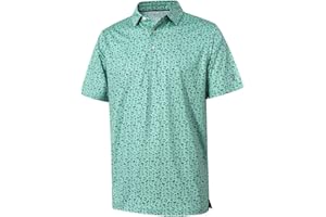 M MAELREG Men's Golf Polo Shirts Short Sleeve Striped Performance Moisture Wicking Dry Fit Golf Shirts for Men