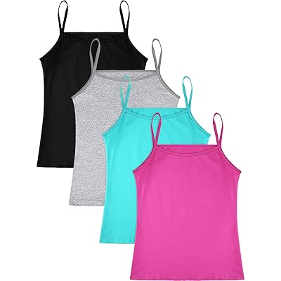 Buy SATINIOR 4 Pieces Girls Dance Tank 