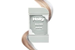 Hally Hair Temporary Hair Color, Shade Stix (Silver) - 12 ml Washable Hair Chalk for Kids, Teens & Adults - One Day Pop of Color for Festivals, Sporting Events & Parties, All Hair Types