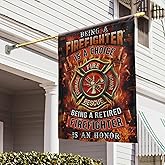 FLAGWIX Firefighter Flag Decorations - Independence Day, 4th of July Decorations Outdoor Flags, House Flag 30x40 - USA House Garden Flags Premium Polyester, Decorative Indoors Outdoor Flags