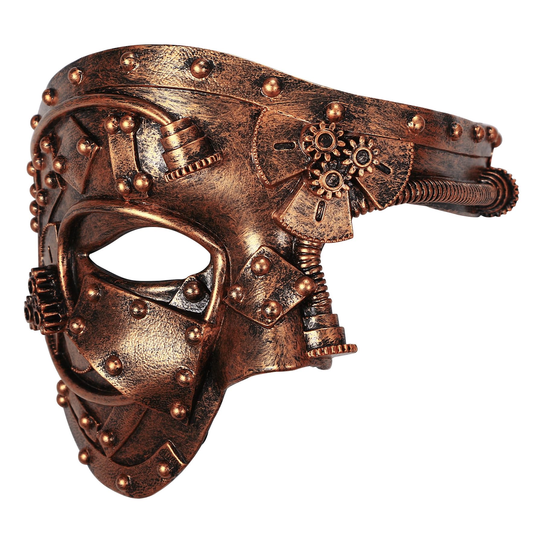 Oidea Masquerade Mask for Men: Steampunk Cyborg Masks Phantom of The Opera Mask Halloween Costume Prom Venetian Carnival Mardi Gras Ball Party Masks Gold