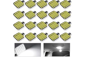 XISHWON 20PCS T10 921 922 912 194 RV Interior LED Light Bulbs, Super Bright LED Bulbs Replacement Lighting 36-SMD 2835 6500K White for 12V RV Camper Trailer Motorhome Boat Dome Car Marine Ceiling Indoor Light