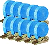 TLGREEN 10 Pack Ratchet Tie Down Straps 6m Endless 800 kg Capacity view 1