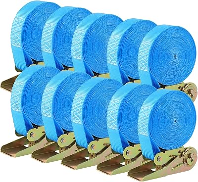 TLGREEN 10 Pack Ratchet Tie Down Straps 6m Endless 800 kg Capacity