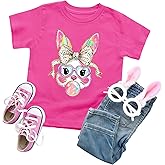 YZMI Toddler Easter Shirt Funny Kids Bunny Graphic Tee Tops Boys Girls Tshirt
