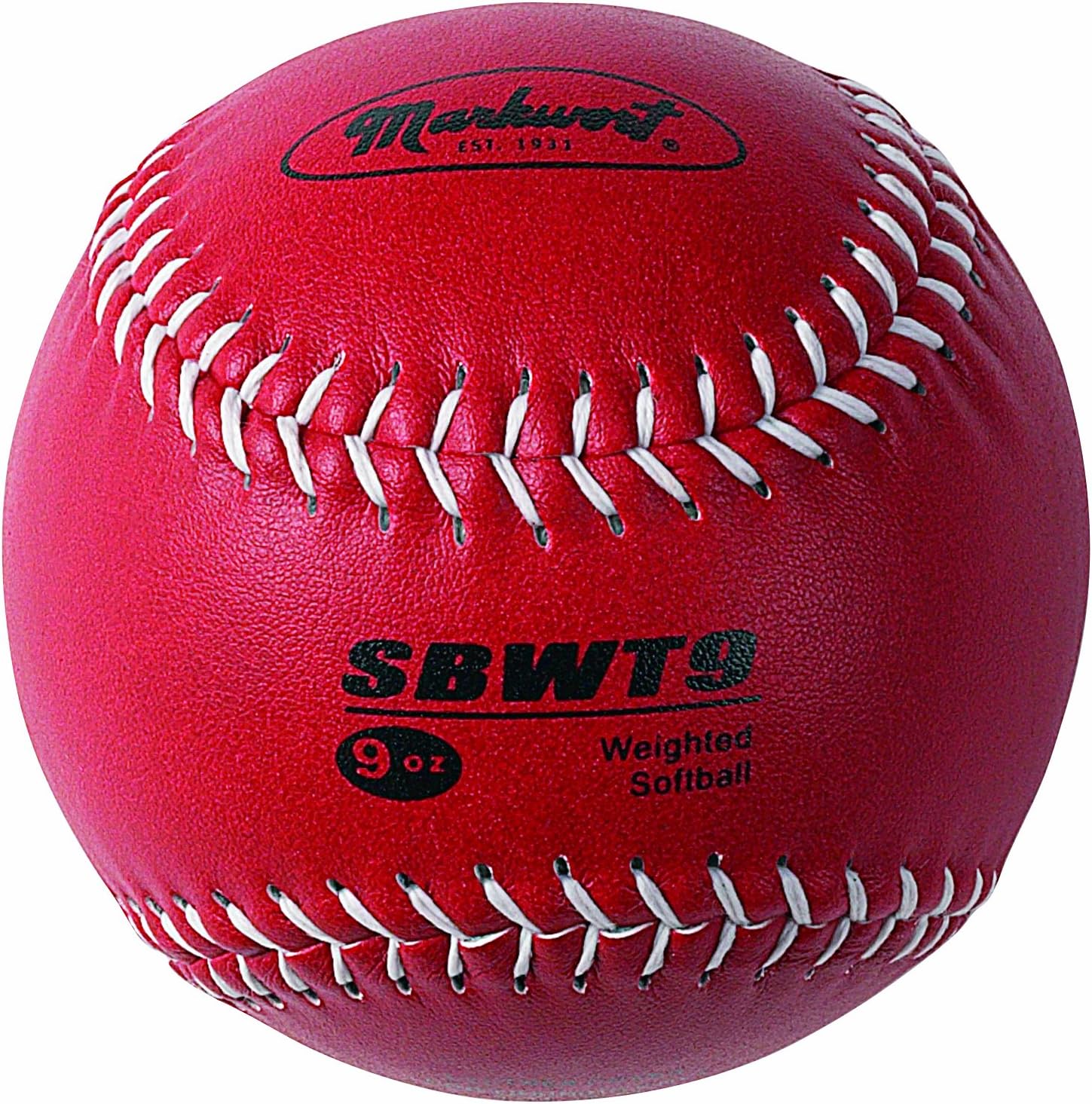 Markwort Weighted 12Inch SoftballLeather Cover, Red, FastPitch