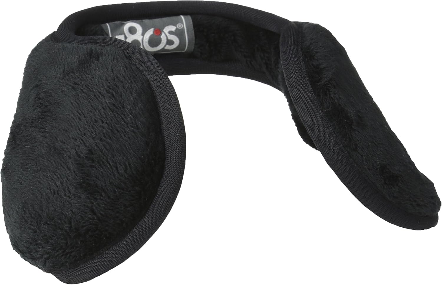 180s Women's Lush Soft Fleece Behind The Head Ear Warmers, Black, One Size: Clothing