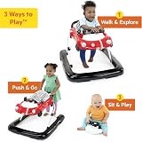 Bright Starts Little Speedster 3-in-1 Car Walker Red Racer 6 Months+ view 2