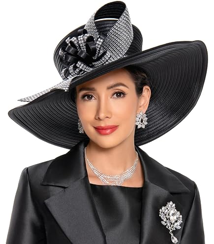 VECRY Womens Church Baptism Wedding Hat Tea Party Derby  display picture 3