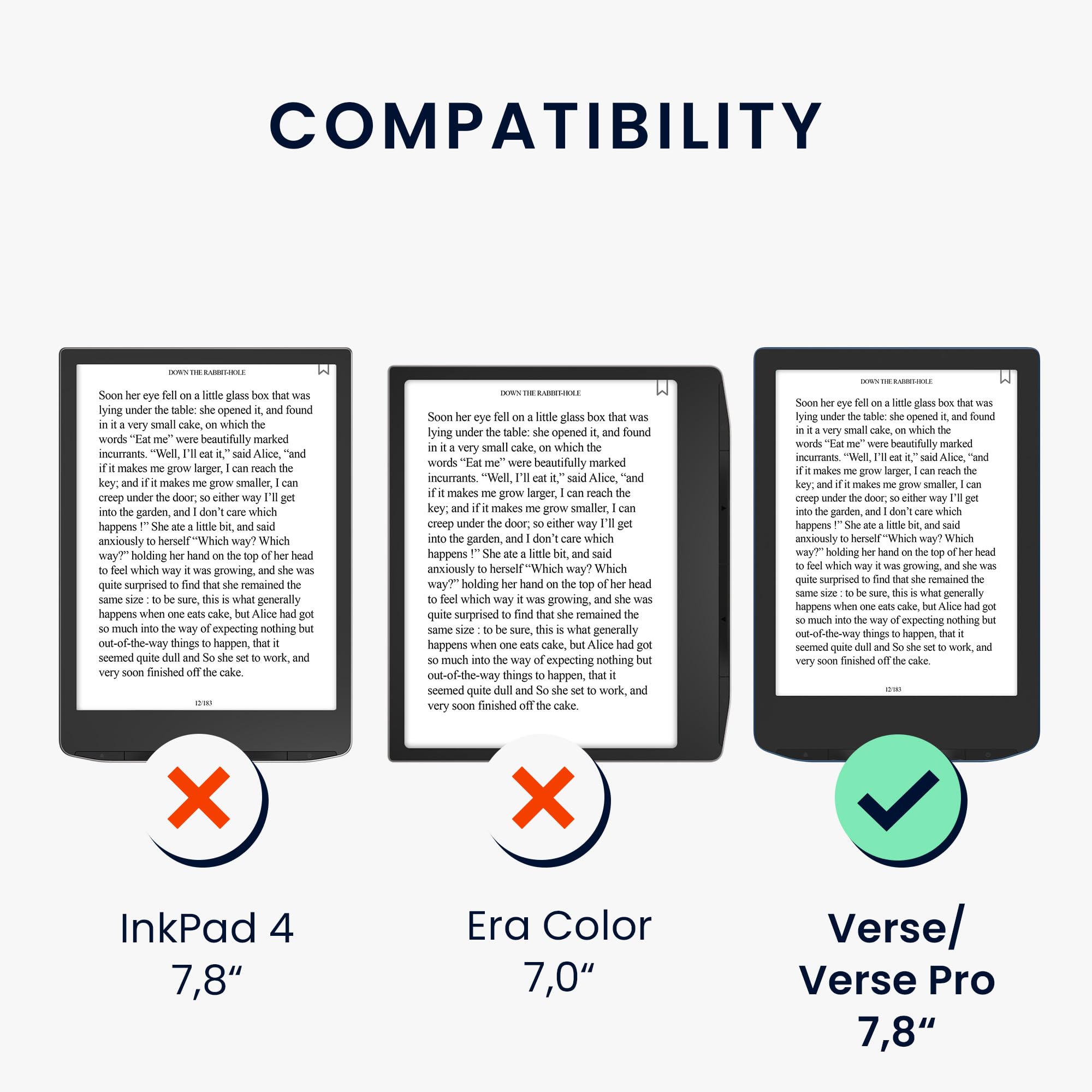 kwmobile Cover Compatible with Pocketbook Verse/Verse Pro/Verse Color/Vivlio Light/Light HD Cover - eReader Case - Rising Sun Grey