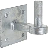 White Hinge 2x Galvanised 19mm Hook Plates Farm Gate Square Hanger Pin Hinges view 2