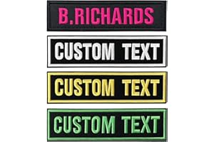 2PCS Personalized Name Patch, Custom Dog Harness Patch, Embroidered Military Name Tag Tactical Badges, Patch for Jacket Backp