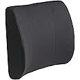 DMI Memory Foam Lumbar Pillow Support Pillow Back Support Chair Cushion with Strap for Better Posture and Easing Back Pain, Black