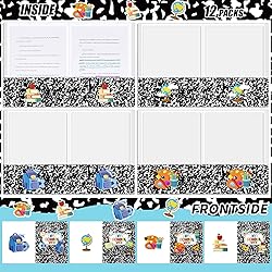 Kosiz 12 Pcs 9x12 Composition Book 2 Pocket