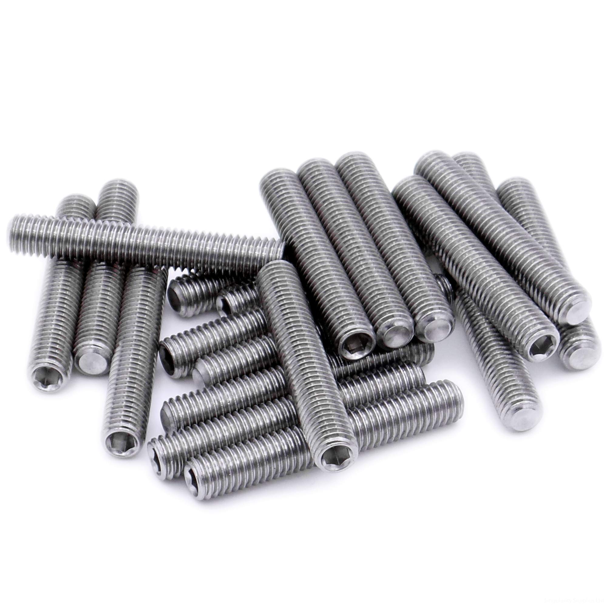 M5 (5mm x 35mm) Hex Socket Grub Screw (Cup Point) - Stainless Steel (A2) (Pack of 20)