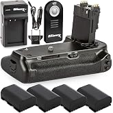 Ultimaxx Battery Grip Replacement for BG-E21 for Canon EOS 6D Mark II DSLR Camera with Deluxe Accessory Bundle &ndash; Includes: 4X Extended Life LP-E6 Batteries with Charger and Wireless Shutter Remote