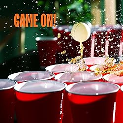 Red Cups - Party Cups - Disposable Plastic Cups [16