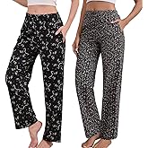 PNAEONG Women Cotton Pajama Pants Comfy Pj Bottoms Soft Printed Lounge Pant with Pockets
