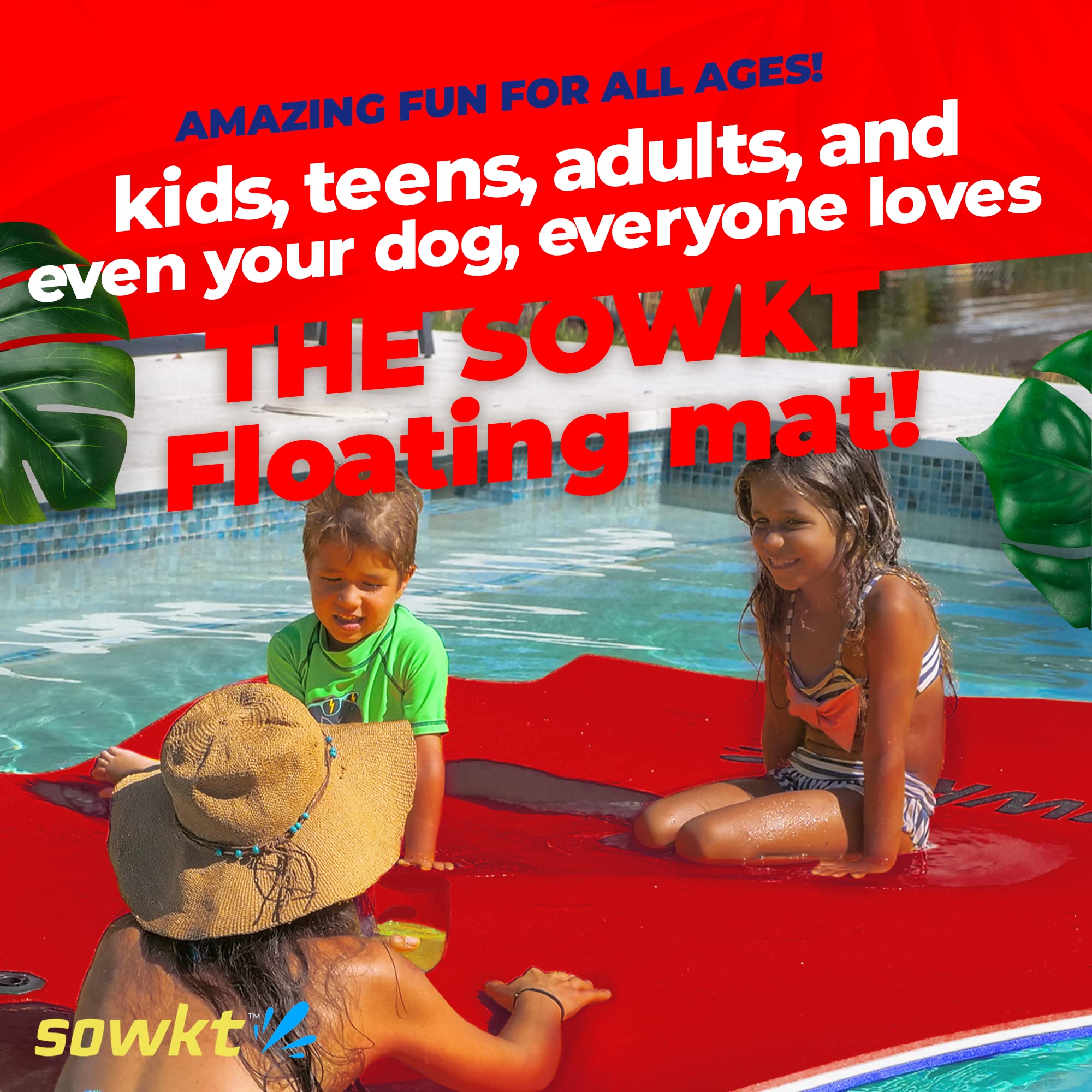 SOWKT 18 x 6 Feet Lily Pad Extra Large Floating Mat for Lake and Boating Giant Floating